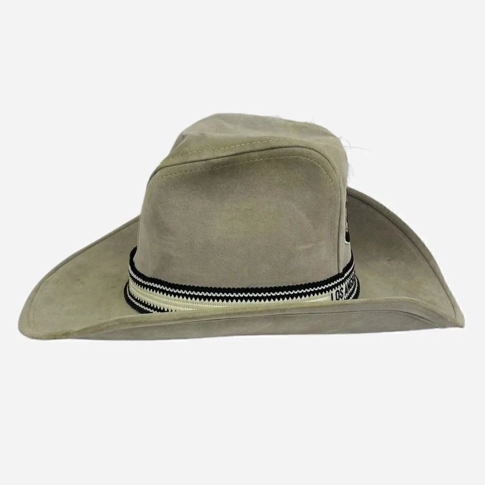 RARE Vintage 80s LOS ANGELES Raiders AJD Suede M Cowboy Western Embroidered Hat - Picture 3 of 12